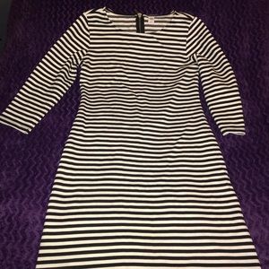 Size S, black & white striped Old Navy dress.